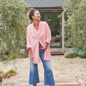 Frank & Eileen Mackenzie neon stripe button down shirt